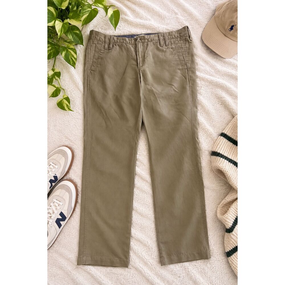 Banana Republic Women's 14 Cotton Linen Khaki Straight Leg Pants
